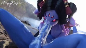 Muffet x Undyne?SleepyKeeper? - ﻿3D animation on Crohasit